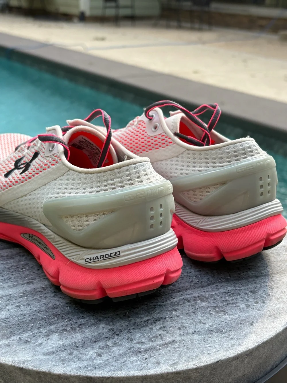 Under Armour Pink and Gray Athletic Running Shoes